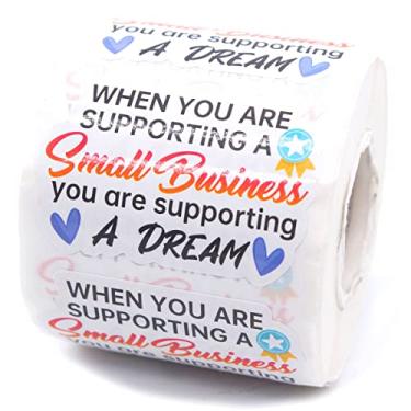 Imagem de Adesivos fofos de pequenas empresas, adesivos engraçados você está apoiando um sonho para pequenas empresas, adesivos de agradecimento, adesivos de embalagem, envelopes de correio adesivos de envio para pequenas empresas, 500 peças