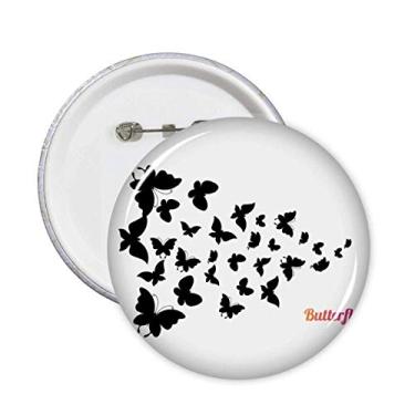 Imagem de Borboletas com alfinetes de cor escura para decoração de botões, 5 peças