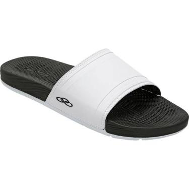 Imagem de Chinelo Slide Olympikus Next - Branco E Preto