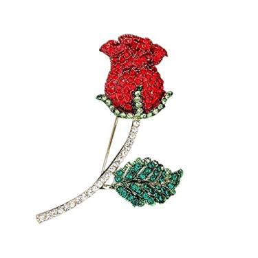 Imagem de KIZQYN Broche feminino rosa flor broche xale fivela moda dia dos namorados presente de aniversário acessórios acessórios de fantasia acessório