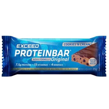 Imagem de Barra De Proteína Exceed Proteinbar Original Sabor Cookies Cream Com 7