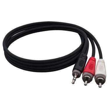 Imagem de Cabo Para Áudio Rca2X P2 3 Metros Hayonik Preto