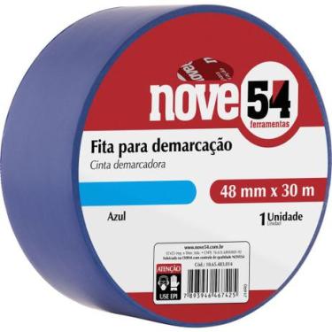 Imagem de Fita Demarcação Adesiva 48MM X 30M - Nove54 | Azul