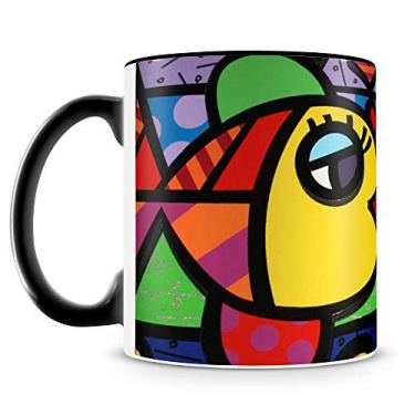 Imagem de Caneca Romero Britto Peixinhos (Preta)