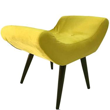 Imagem de Puff Decorativo Elegance Sued Amarelo