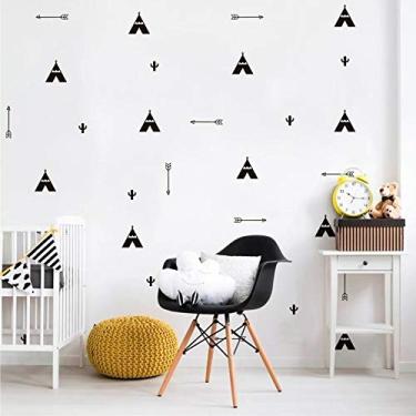 Imagem de Kit Adesivos de Parede Boho-cinza Claro-g