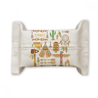 Imagem de Totem Bolsa de linho de algodão tradicional indiano americano apanhador de sonhos para lenços faciais