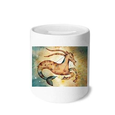 Imagem de DIYthinker Janeiro de dezembro, Capricórnio, Constelação do Zodíaco, caixa para dinheiro, porta-moedas de cerâmica, presente de cofrinho