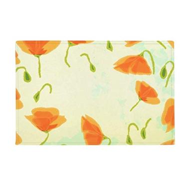 Imagem de DIYthinker Tapete de porta de banheiro antiderrapante para decoração de plantas de flores