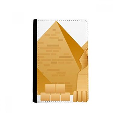 Imagem de Bolsa para cartões com estampa de arte da pirâmide do Egito, porta-passaporte, Notecase Burse