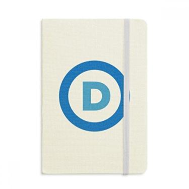 Imagem de Caderno Americano Emblema Partido Democrático Azul Oficial Capa Rígida Diário Clássico