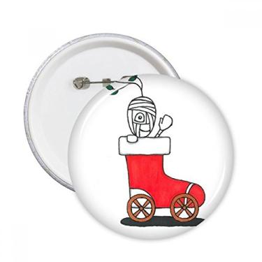 Imagem de Horus Natal, trenó, folha, flor, broches, decoração de roupas, 5 peças, presente