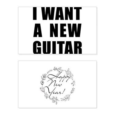 Imagem de Cartão de felicitações I Want A New Guitar New Year Festival Bless Message Present