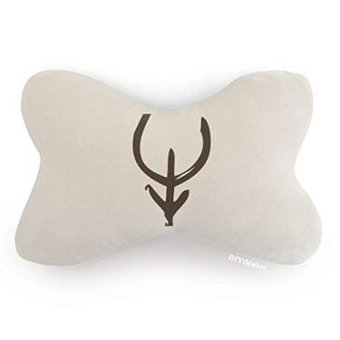 Imagem de DIYthinker Bones Inscriptions Almofada de apoio de cabeça para decoração do pescoço do carro de vaca com zodíaco chinês