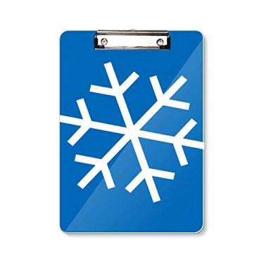 Imagem de Prancheta de prancheta com silhueta azul para esportes de inverno A4