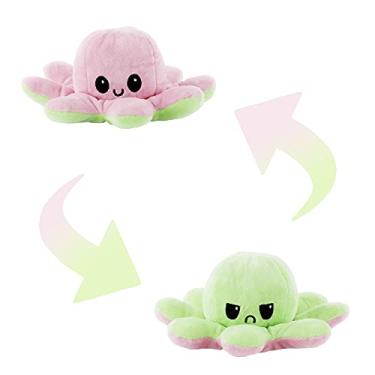 Imagem de BBR Toys Polvo de Pelúcia Reversível TikTok Feliz e Triste (Rosa e Verde)