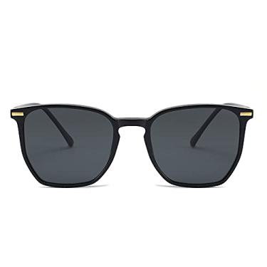 Imagem de Moda clássica óculos de sol anti-luz azul anti-radiação óculos escuros para homens e mulheres (sand-black-Black)