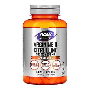Imagem de Arginina 500mg e Citrulina 250mg N.ow 120 Veg Caps - No Brasil
