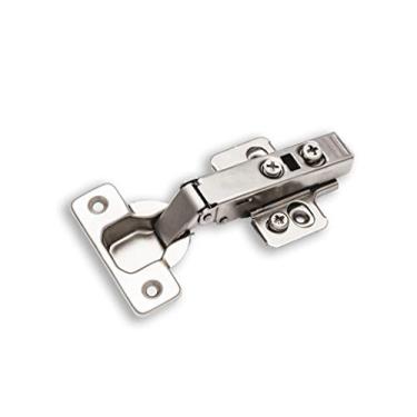 Imagem de Berta Pacote com 4 dobradiças europeias com sobreposição completa sem moldura, 110° ajustável em 3D, dobradiças de porta de armário de cozinha ocultas de encaixe com parafusos - Ideal para armários