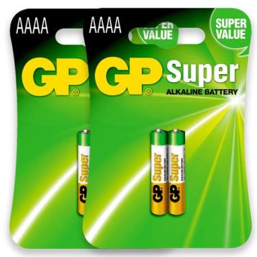 Imagem de 04 Pilhas Aaaa Alcalina Gp Super 2 Cartelas - Gp Batteries