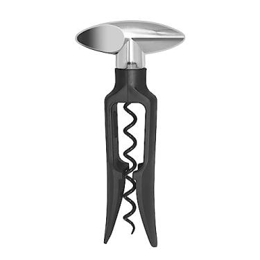Imagem de OGGI Abridor de garrafa de vinho, saca-rolhas autopuxável - abridor de vinho antiaderente autocentral, rolha de vinho sem esforço - Preto 21,6 cm