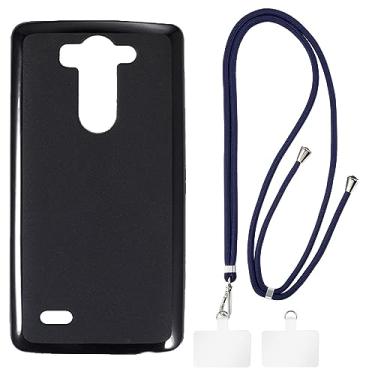Imagem de Shantime Capa LG G3S + cordões universais para celular, pescoço/alça macia de silicone TPU capa protetora para LG G3 Beat (5 polegadas)