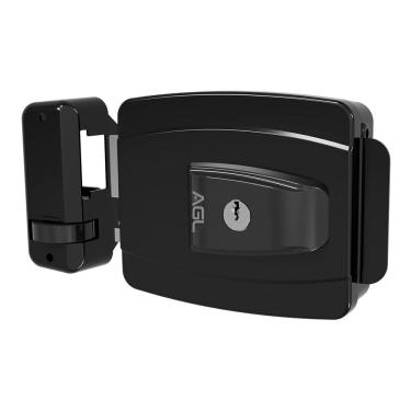 Imagem de Fechadura mini AGL ajustável simples 12v interna preta AGL