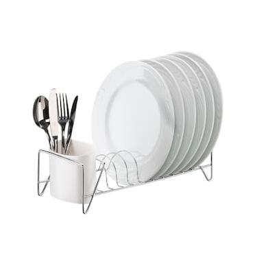 Imagem de Escorredor de Pratos e Talheres Utimil em Aço Cromado