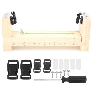Imagem de Aracord Jig Trança De Corda Solta De Madeira Natural, Kit De Ferramentas De Moldura De Madeira Tecida Paracord Jig Mais Rápido Para Pulseira Em Formato De U Para Tecelagem De Pulseira