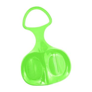Imagem de Generic Trenó de neve, trenó de luge grande tobogã durável com alça, prancha de esqui resistente, trenó em declive para meninos e meninas, Verde