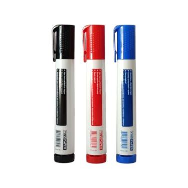 Imagem de Marcador Para Quadro Branco Lousa Canetão Recarregável Kit 3 Canetas