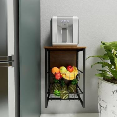 Imagem de Fruteira De Cozinha Parede Industrial Vertical 2 Cestos