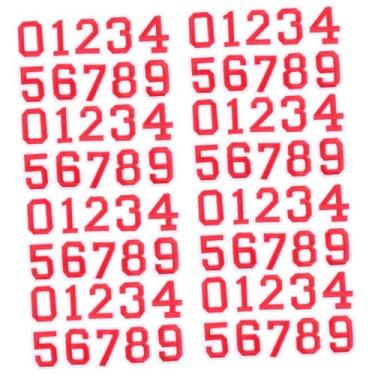 Imagem de Yardwe 8 Conjuntos adesivo de camisa de futebol adesivos de números decoração preto e branco adesivos de capacete de futebol adesivos de número de roupas DIY fragmento Suéter