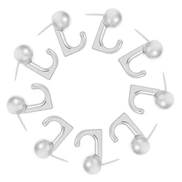 Imagem de HEMOTON 100 Peças estaca alfinete de metal tachinhas pino de placa gancho alfinete decorativo tachas de parede de metal chave ligar decorar pino de parede Liga de Zinco
