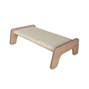 Imagem de Arranhador Gato Piso Reto Corda Sisal em MDF - Amadeirado