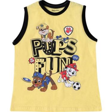 Imagem de Camiseta Sem Manga Infantil Patrulha Canina Amarelo - Viacom