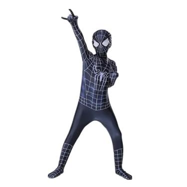Imagem de Fantasia infantil menino aranha uniforme preto mascara com olhos 3D, Cosplay, Carnaval, Fantasia unisex