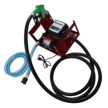 Imagem de MENAITEK Kit de bomba de transferência de combustível diesel com medidor de vazão, bocal de desligamento automático, mangueira de entrada de saída, filtro 12 GPM AC110-120 60HZ bomba autoescorvante