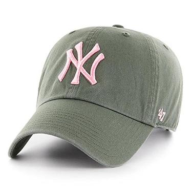 Imagem de Boné '47 New York Yankees Clean Up verde musgo/rosa