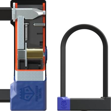 Imagem de PENTAGON Bike U Lock – Patenteado Heavy Duty Anti-Theft Bicycle ULock – Ultraleve Vendido Seguro Ouro Bicicleta Segurança D Trava com Chaves para Bicicletas Elétricas e Scooters (4,72/22.0 cm)