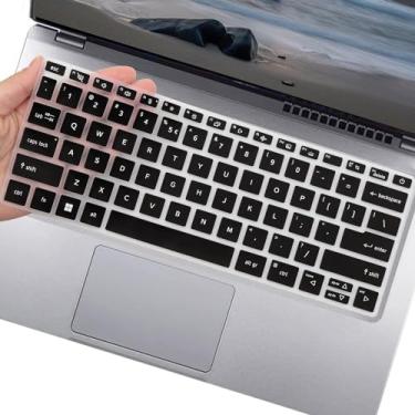 Imagem de Capa de teclado para Acer Aspire 3 A314-23P A314-36P 2023, Aspire 3 Spin 14 A3SP14-31PT, película de teclado mais fina para Aspire 5 Spin 14 A5SP14-51MTN-Preto