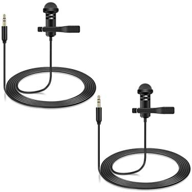 Imagem de Pacote com 2 microfones de lapela compatíveis com DJI Mic 2 e transmissores Rode Wireless Pro/Wireless GO 2/II – Microfone omnidirecional Lav Lapela vestível para transmissão de entrevistas por vlog,