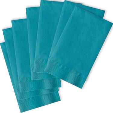 Imagem de Unique 31666 Toalhas de papel para convidados 20 x 10 cm azul-petróleo caribenho
