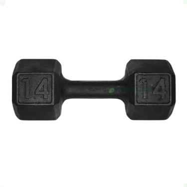 Imagem de Dumbell Sextado de Ferro Fundido Pintado - 14 Kg