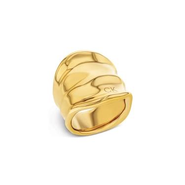 Imagem de Calvin Klein Coleção Elemental Rings para mulheres, aço inoxidável, acessório de joias, anéis para ela, roupa de designer, Aço inoxidável, Sem pedra preciosa