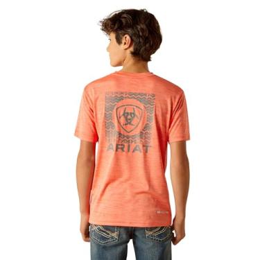 Imagem de ARIAT Camiseta masculina Charger Sw Shield, Coral quente, M