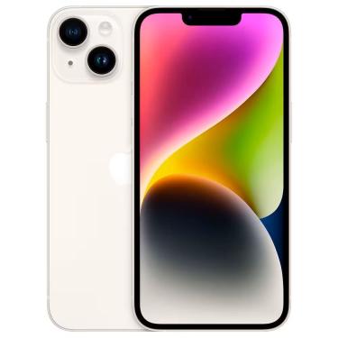 Imagem de REEMBALADO: Celular Desbloqueado iPhone 14 Estelar 128GB Branco - Apple