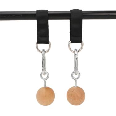 Imagem de 1 par de punho de bola pull up, escalada de madeira antiderrapante mantém treinamento de força de aperto de bola treinador de força pull up power ball para queixo para cima