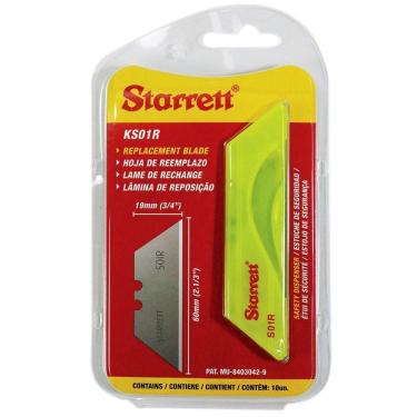 Imagem de Jg De Laminas P/Estilete 10Pcs Trapezoidal S/Furo Starrett Ks01r