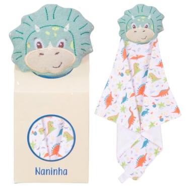 Imagem de Naninha para Bebê de Bichinho de Pelúcia com Prendedor de Chupeta (Dino Verde)